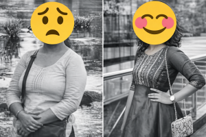 PCOS weight loss transformation